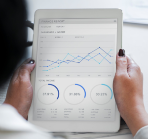 Viewing investments on tablet Viewing investments on tablet