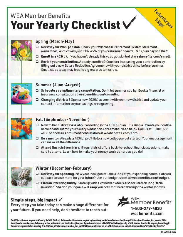 Checklist photo Click here to download the retirement comparison flyer